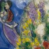 Marc Chagall, Coppia di amanti e fiori, 1949. Litografia a colori (Dono di Ida Chagall)